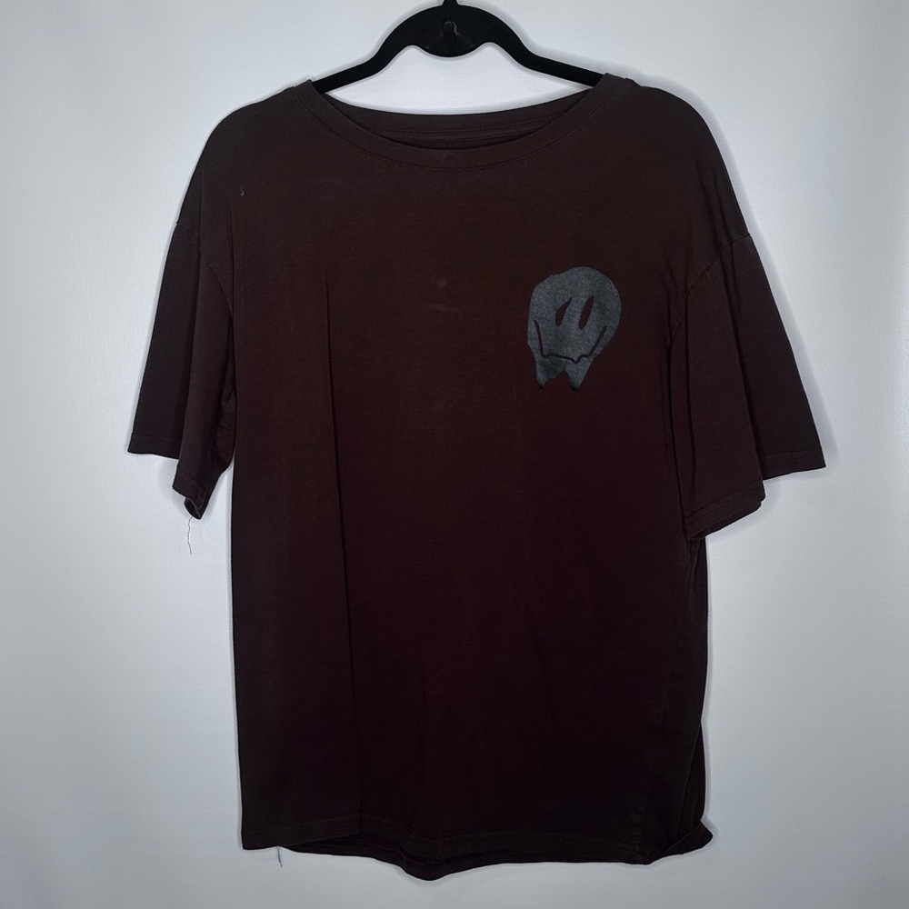 SHEIN Graphic Short Sleeve T Shirt Smiley “Don’t Trip on What’s Behind You” S